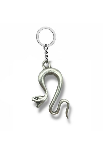 Herşey Nota Unisex Keychain with Cobra Snake Figure – Mystical Design with Power and Protection Theme