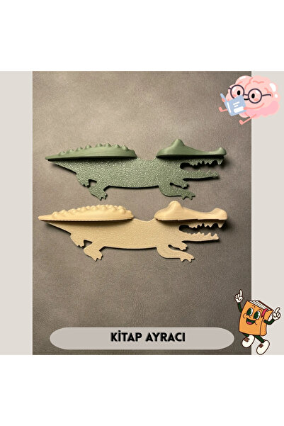 Hediyem Senin İçin 3D Crocodile Bookmark |   Pla Gift Reading Bookmark with A...