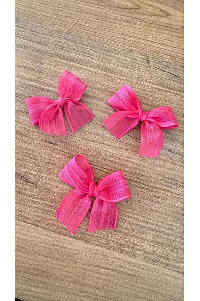 LAYLAEVENTS Linen Ribbon Ready Bow -20 Pieces- Fuchsia