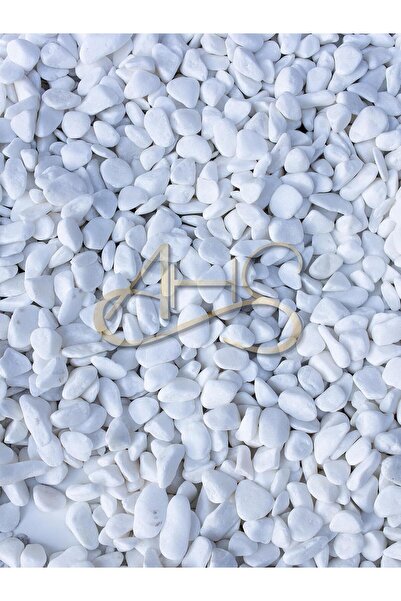 AHS Beyaz Dolomit Taş 5 Kg 1-2 Cm Dere Çakıl Taşı Bahçe Peyzaj Süs Taşı Saksı...