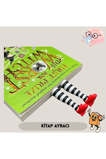 Hediyem Senin İçin Oz Büyücüsü 3D Komik Kitap Ayracı | Renkli Bacaklı Esprili...