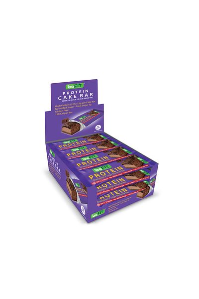 Be Fit Chocolate Brownie Fudge Protein Cake Bar 12 pcs/box