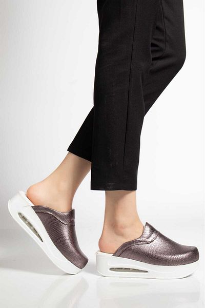 BLUMSABOTERLİK Shiny Women's Orthopedic Sabo Anatomical Sole Comfortable and Comfortable Slippers (at Home, at Work, on the Street, Everywhere)