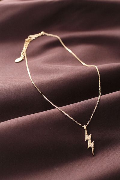 BESKAR Zircon Stone Lightning Design Women's Necklace