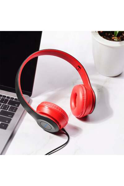 Borofone Star B05 Red-Black, On-Ear Headphones, microphone, 3.5mm jack, 1.2 m cable, foldable