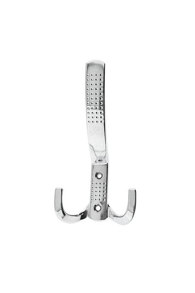 OEM Cuier metalic, 3 cârlige, MOB-65939, 2 găuri de montare, dimensiuni 150 x 75 x 60 mm, cromat