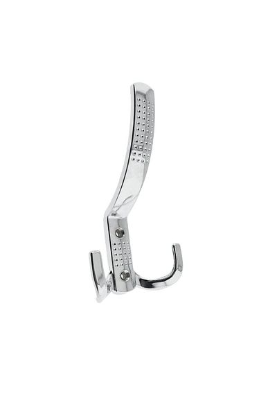 OEM Cuier metalic, 3 cârlige, MOB-65939, 2 găuri de montare, dimensiuni 150 x 75 x 60 mm, cromat