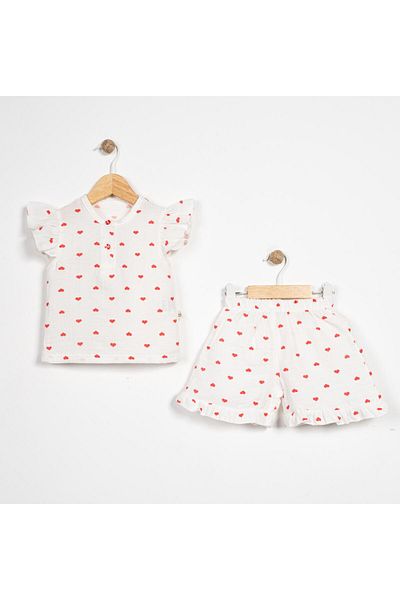 by bubbles Muslin Heart Set of 2