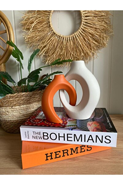 Porselian Set de 2 vaze Ipoză iubite |   Accesoriu decorativ boem |   Obiect ...