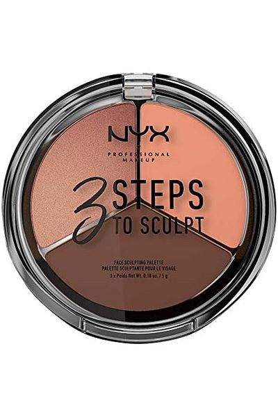 NYX Professional Makeup 3 Steps to Sculpt Face Sculpting Palette, Deep 04