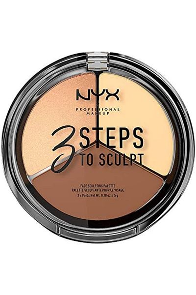 NYX Professional Makeup 3 Steps to Sculpt, Face Sculpting Contour Palette - Light