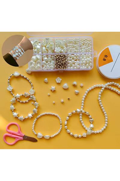 yiğit aksesuar Search Apparatus and Pearl Set Bracelet Necklace Jewelry Making Supplies 3