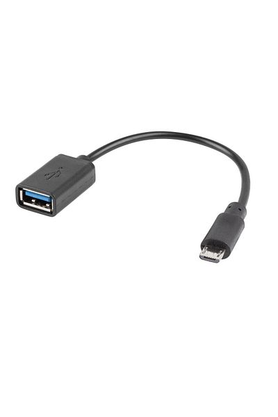 Lanberg USB 2.0 OTG adapter Lanberg 42444, microUSB male to USB female, cable 15 cm, black
