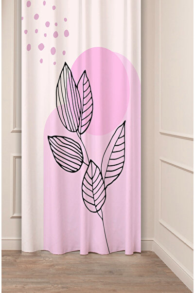 GREENDECOR ستارة خلفية مطبوعة رقمية بتصميم خاص منقوشة باللون البيج الكريمي ال...