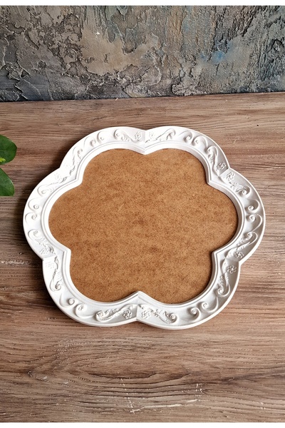 BAYRAMPASAHOBİM Ham Polyester Papatya Tepsi