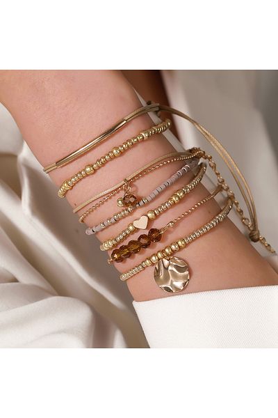 Nehir Bohemian Style Beaded 7-Piece Bracelet Set – Ethnic & Trend Combination