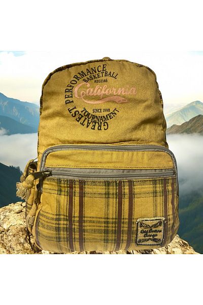 Old Cotton Quality Colorful Vintage Design Daily Backpack Trip School Travel Bag 31 cm X 41 cm