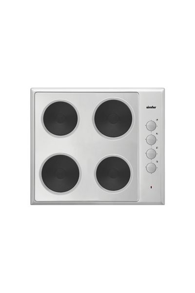 Simfer Built-in Surface, 60 cm, 4 Electric Burners, Steel