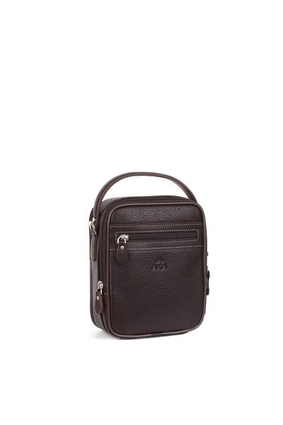 Aka Deri Aka Leather 347 100% Genuine Leather Men's Hand Bag Crossbody Bag Bitter Brown