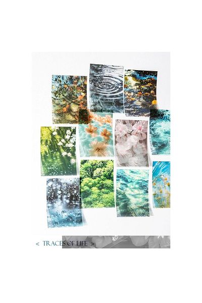 İthal U1-10Pcs Background Paper and Sticker - Number : 2