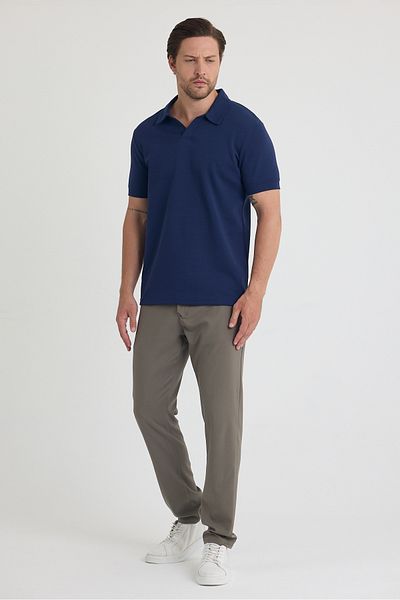 BABBOSS 2-Piece Linen Trousers and Polo-Neck T-Shirt