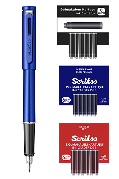 Scrikss WizDesign PUNTO DOLMAKALEM MAVİ, ÖZEL KUTU + MAVİ - SİYAH - KIRMIZI K...