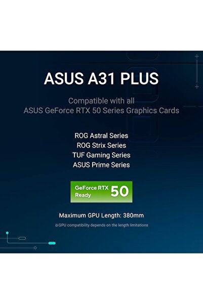 ASUS Computer Case A31 Plus TG ARGB Transparent Side Glass for Cable Management with Adjustable RGB Light