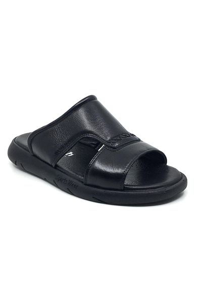Taşpınar Ayakkabı 100% Genuine Leather Inside and Outside Orthopedic Men's Summer Comfortable Seamless Slippers 40-45