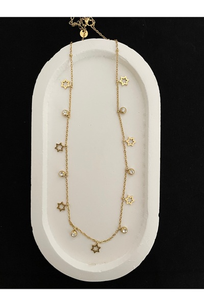 Luna Yıldız Sallantılı Çelik Kolye