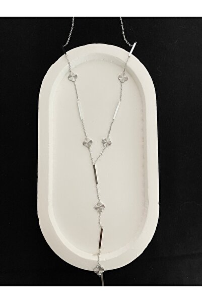 Luna Y Model Çelik Fenomen Yonca Kolye