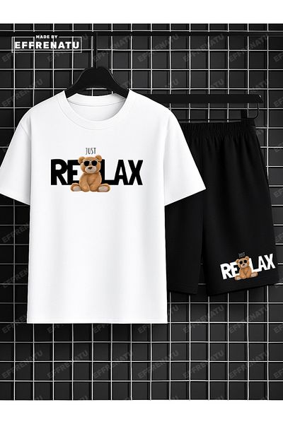 EFFRENATU hıla fashion Σορτς T-shirt Σετ RELAX PRINTED