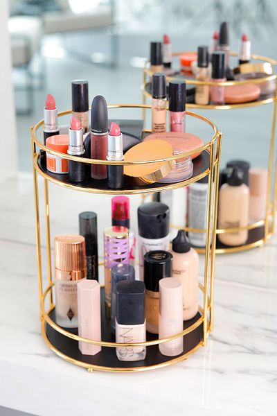 ZURİ DESİGN Premium Makeup & Jewelry Organizer - Multipurpose Cosmetic Organizer & Fashionable Presentation Tray