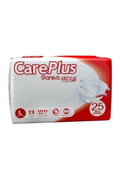 Sanita Care Plus Adult Diapers, 25 Pieces, Size Large
