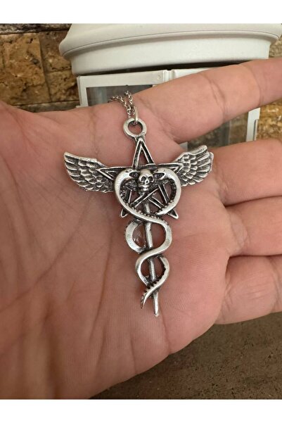 Yuchicly Snake & Skull & Pagan Star Women's Men's Necklace – Yuchicly, Gothic...