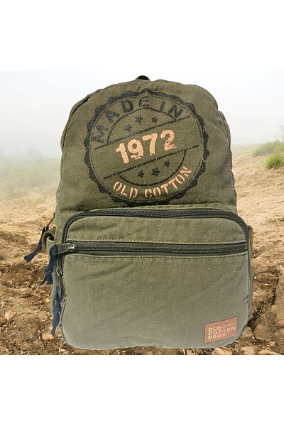 Old Cotton Quality Colorful Vintage Design Daily Backpack Trip School Travel Bag 31 cm X 41 cm
