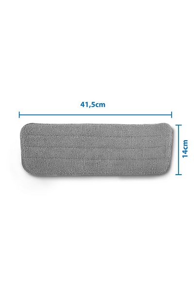 ESPERANZA Set of 3 microfiber refills for rectangular flat mop with hook, loop fastening, 41.5 x 14 cm