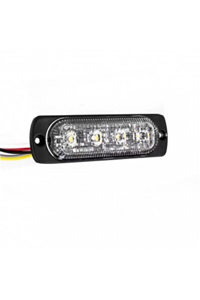 Xenon Bright Φακός LED με 4 LED, ΠΟΡΤΟΚΑΛΙ Φως, 12V-24V WL-52025T-4LED-ΠΟΡΤΟΚΑΛΙ