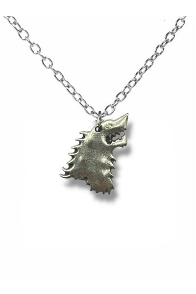 Herşey Nota Unisex Necklace with Stark Dynasty Figure – 60 cm Chain, Gothic Design with Loyalty and Power Themes