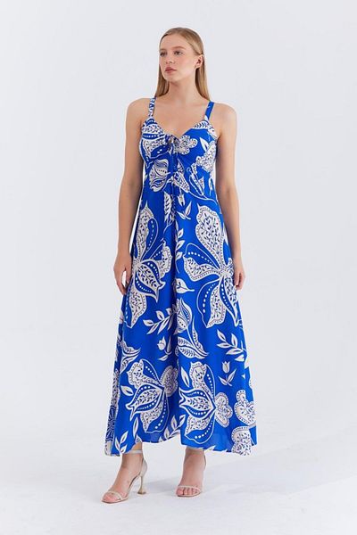Moda Ebrar Strappy Viscon Dress - Saks