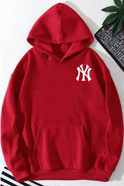 ModaSphere Front Back NY Printed Hooded Sweatshirt