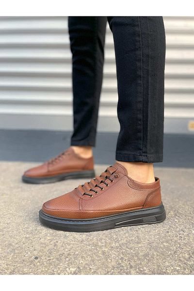 Joy Ayakkabı Jy0535 Prime Lace-Up Skin Men's Casual Sneaker Shoes Cst - Tan
