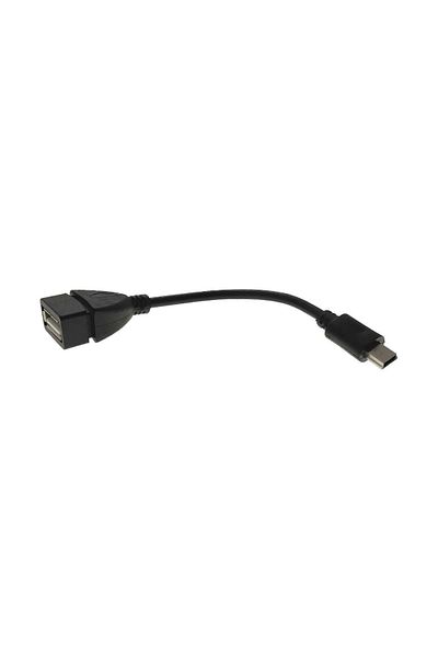 OEM OTG cable USB female - mini USB 5P male 10 cm, black