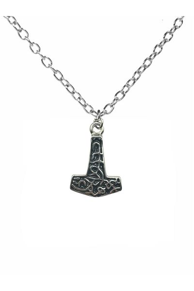 Herşey Nota Thor's Hammer Mjölnir Figured Unisex Necklace – with 60 cm Chain, Symbol of Power and Protection