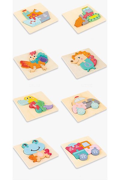 Noname Puzzle 3D Montessori din Lemn