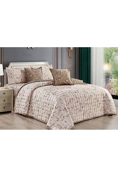 Moon Practical summer double bed set with a printed design, made of the finest microfiber.