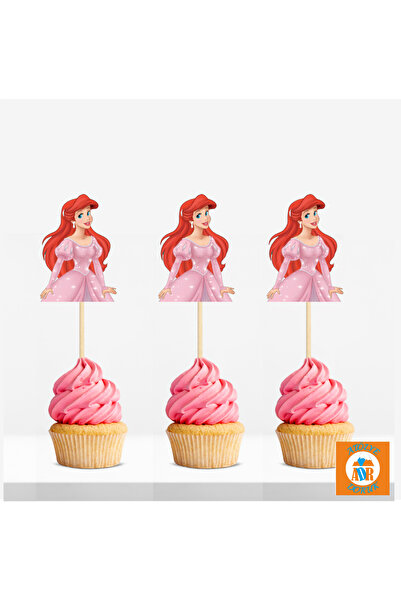 Atölye Doruk 20 قطعة من أعواد أسنان الكب كيك الوردية - مجموعة تزيين طاولة عيد الميلاد - عصا تزيين الحفلات