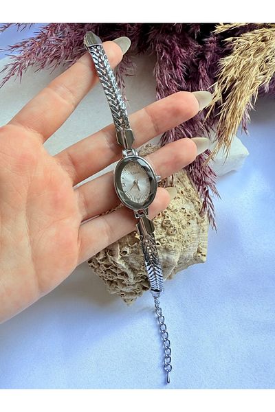 TD TRENDDURAGI Vintage Adjustable Cord Silver Inside White Women Wrist Watch