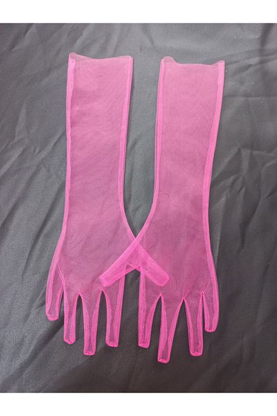 es moda shop Baby Bella Female Child Long Tulle Gloves Fuchsia