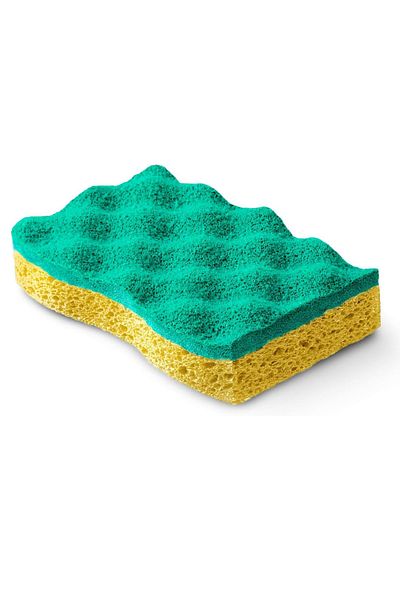 Vileda Set of 2 Vileda Glitzi Always Clean sponges, with abrasive and absorbent surface, yellow with green