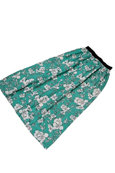 BBS Floral Patterned Summer Long Skirt – High Waist Comfortable Fit Prayer Skirt